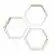 Left. TRINITY - DRAKESTONE | Hexagon Shelves | 3-Pack | White - White.