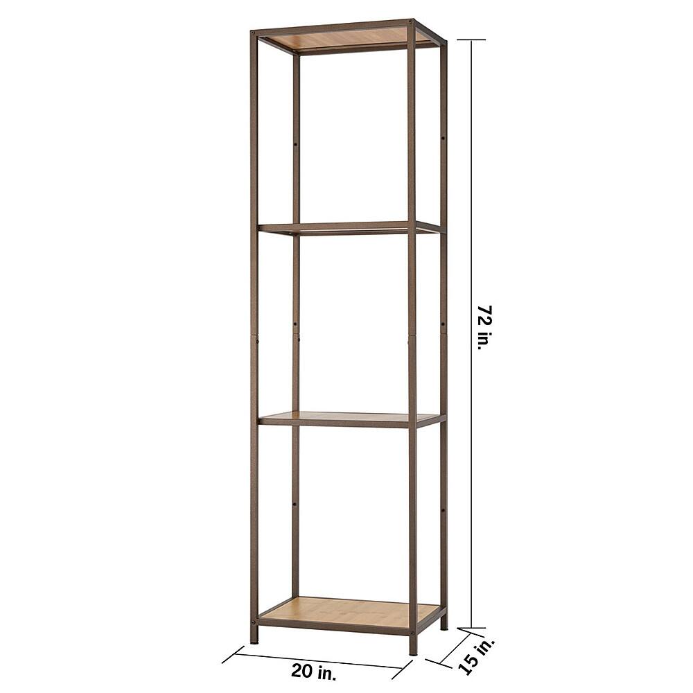Alt View 14. TRINITY - TRINITY 4-Tier | 15x20x72 | Bamboo Shelving Tower | Bronze Anthracite® - Bronze Anthracite®.