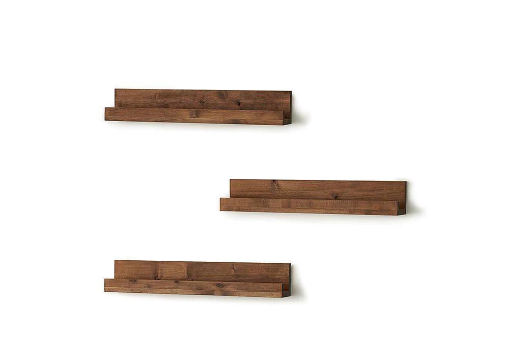 Alt View 11. TRINITY - DRAKESTONE | Floating Book + Display Shelf | 3-Pack | Walnut - Walnut.