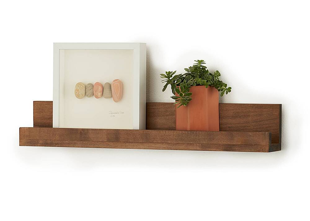 Alt View 12. TRINITY - DRAKESTONE | Floating Book + Display Shelf | 3-Pack | Walnut - Walnut.