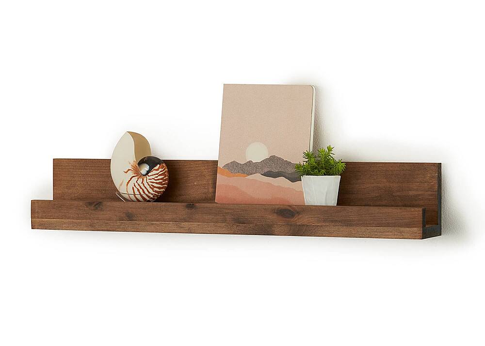 Alt View 13. TRINITY - DRAKESTONE | Floating Book + Display Shelf | 3-Pack | Walnut - Walnut.