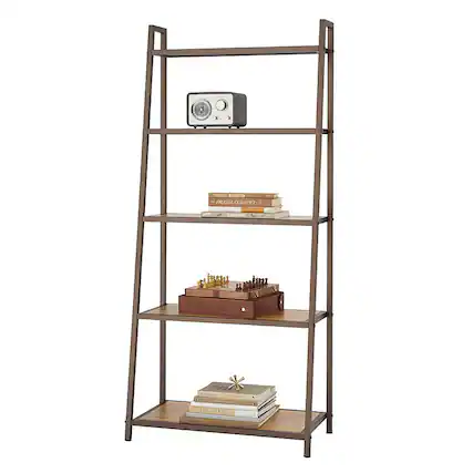Front. TRINITY - TRINITY 5-Tier | 27x14x60 | Leaning Bamboo Rack | Bronze Anthracite® - Bronze Anthracite®.