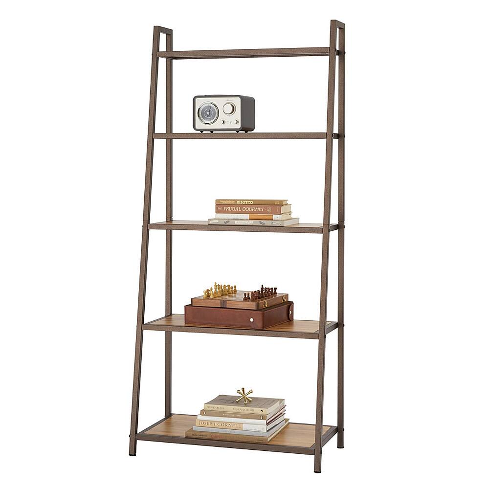 Front. TRINITY - TRINITY 5-Tier | 27x14x60 | Leaning Bamboo Rack | Bronze Anthracite® - Bronze Anthracite®.