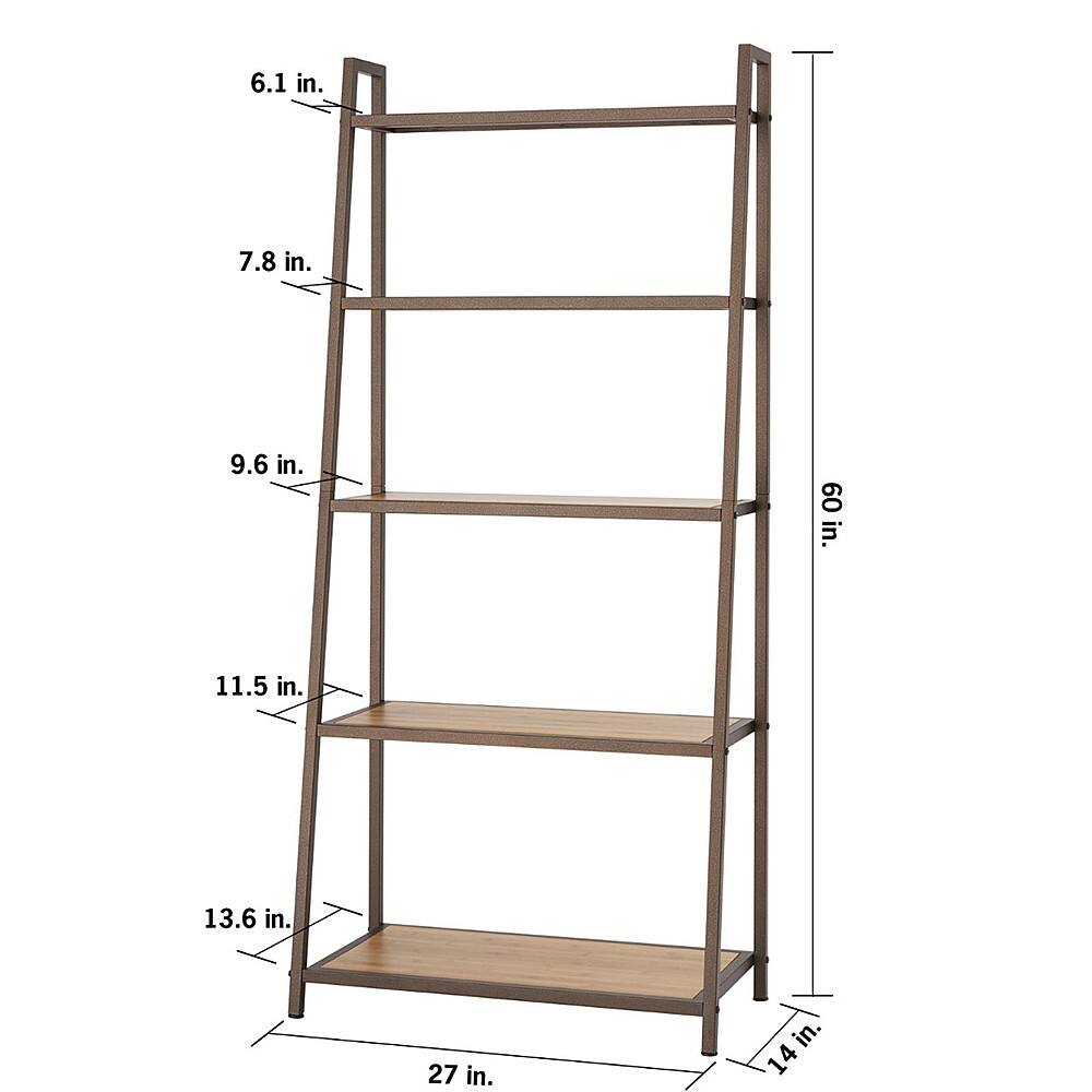 Alt View 14. TRINITY - TRINITY 5-Tier | 27x14x60 | Leaning Bamboo Rack | Bronze Anthracite® - Bronze Anthracite®.