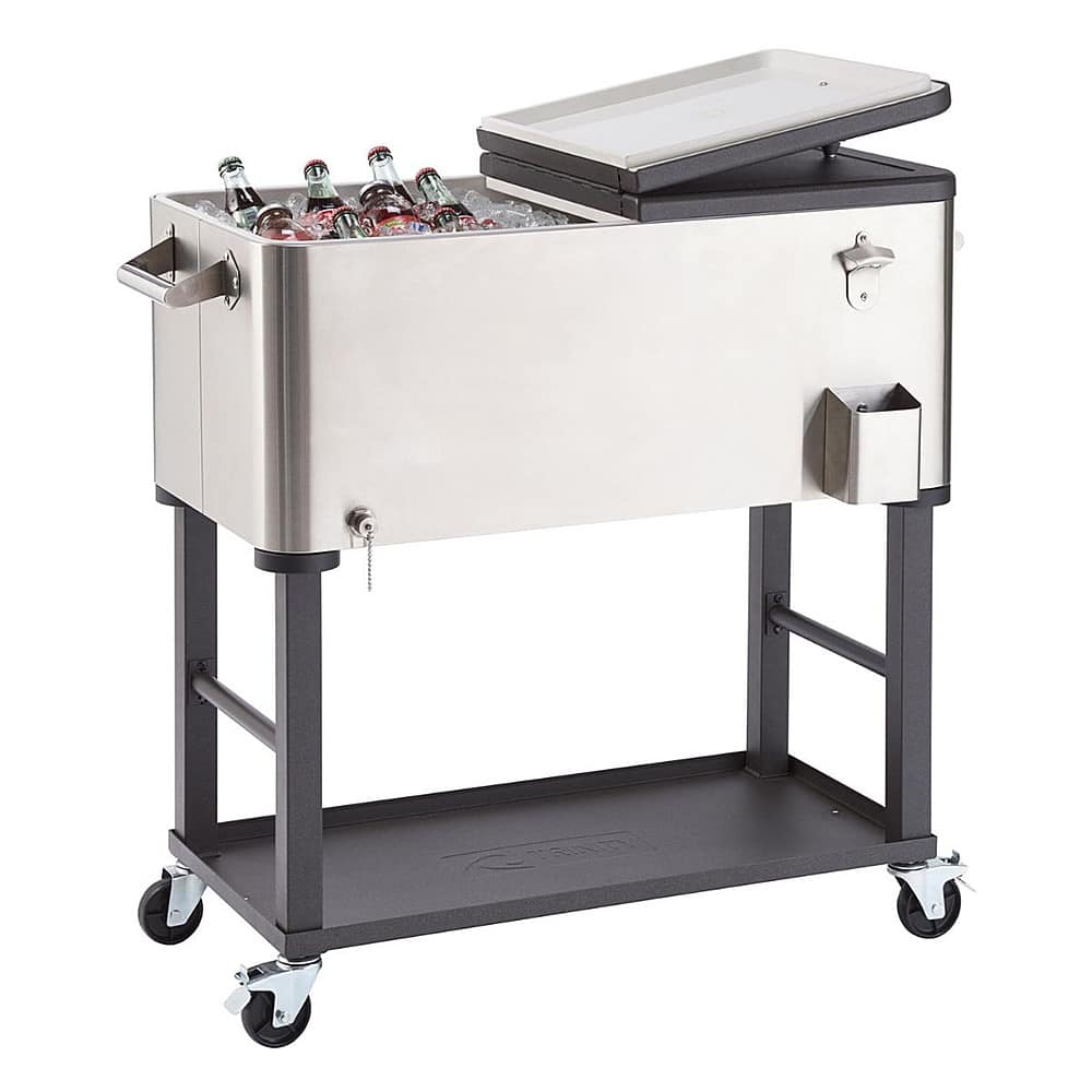 Alt View 13. TRINITY - TRINITY | 100 Quart Stainless Steel Cooler | Detachable Tub - Stainless Steel, Black.