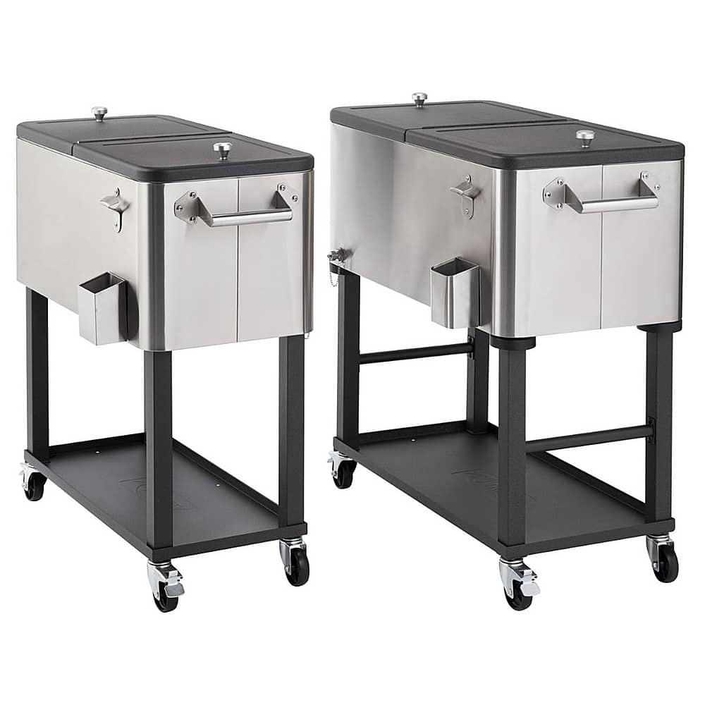 Alt View 17. TRINITY - TRINITY | 100 Quart Stainless Steel Cooler | Detachable Tub - Stainless Steel, Black.