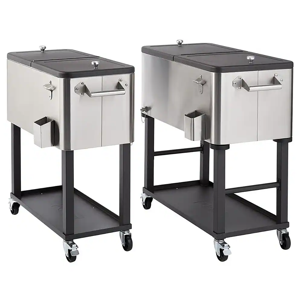 Alt View 17. TRINITY - TRINITY | 100 Quart Stainless Steel Cooler | Detachable Tub - Stainless Steel, Black.