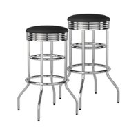 TRINITY | 30" Swivel Stool | Assembled 2-Pack | - Chrome - Front_Zoom