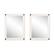 Angle. TRINITY - DRAKESTONE | 24x31 Farmhouse Vanity Mirror w/ Clavos | 2-Pack | White Wash - White Wash.