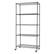 Angle. TRINITY - TRINITY BASICS® 5-Tier |36x18x72| Wire Shelving | NSF | w/ Wheels | Black - Black.