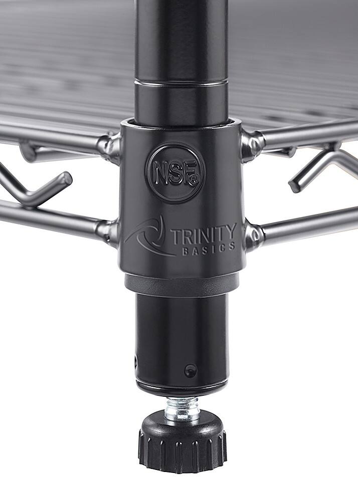 TRINITY BASICS® 5Tier 36x18x72 Wire Shelving NSF w/ Wheels