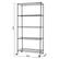 Left. TRINITY - TRINITY BASICS® 5-Tier |36x18x72| Wire Shelving | NSF | w/ Wheels | Black - Black.