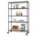 Front. TRINITY - TRINITY 5-Tier | 48x18x72 | Outdoor Commercial Wire Shelving | NSF | w/ Wheels | Black Epoxy - Black Epoxy.