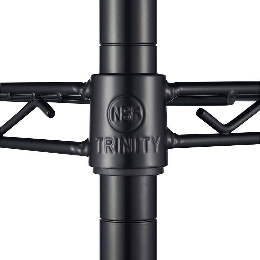 Alt View 12. TRINITY - TRINITY 5-Tier | 48x18x72 | Outdoor Commercial Wire Shelving | NSF | w/ Wheels | Black Epoxy - Black Epoxy.