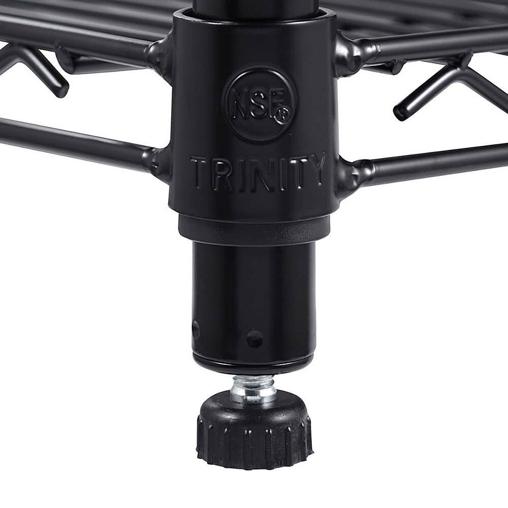 Alt View 14. TRINITY - TRINITY 5-Tier | 48x18x72 | Outdoor Commercial Wire Shelving | NSF | w/ Wheels | Black Epoxy - Black Epoxy.