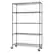 Left. TRINITY - TRINITY 5-Tier | 48x18x72 | Outdoor Commercial Wire Shelving | NSF | w/ Wheels | Black Epoxy - Black Epoxy.