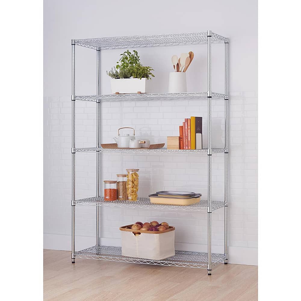 TRINITY EcoStorage® 5Tier 48x18x72 Commercial Wire Shelving NSF Chrome TBFZ0910 Best Buy