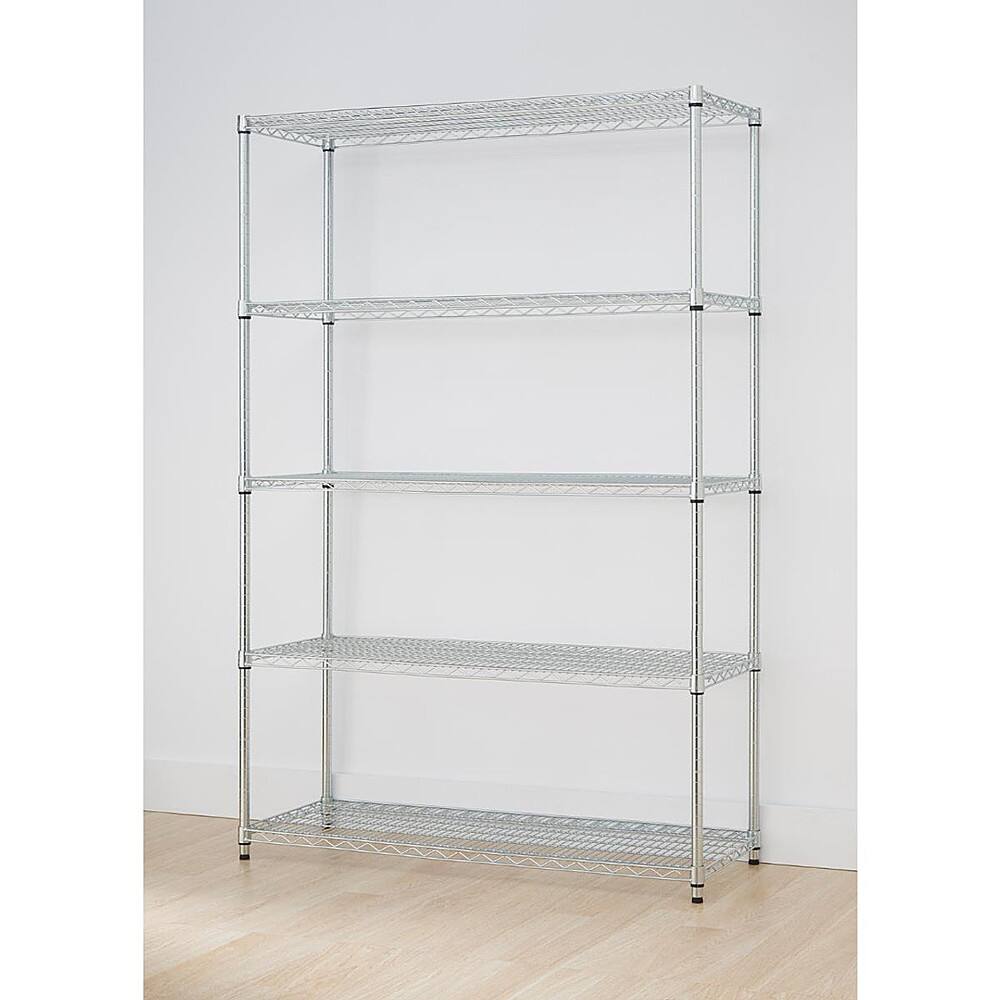 Alt View 11. TRINITY - TRINITY EcoStorage® 5-Tier | 48x18x72 | Commercial Wire Shelving | NSF | Chrome - Chrome.