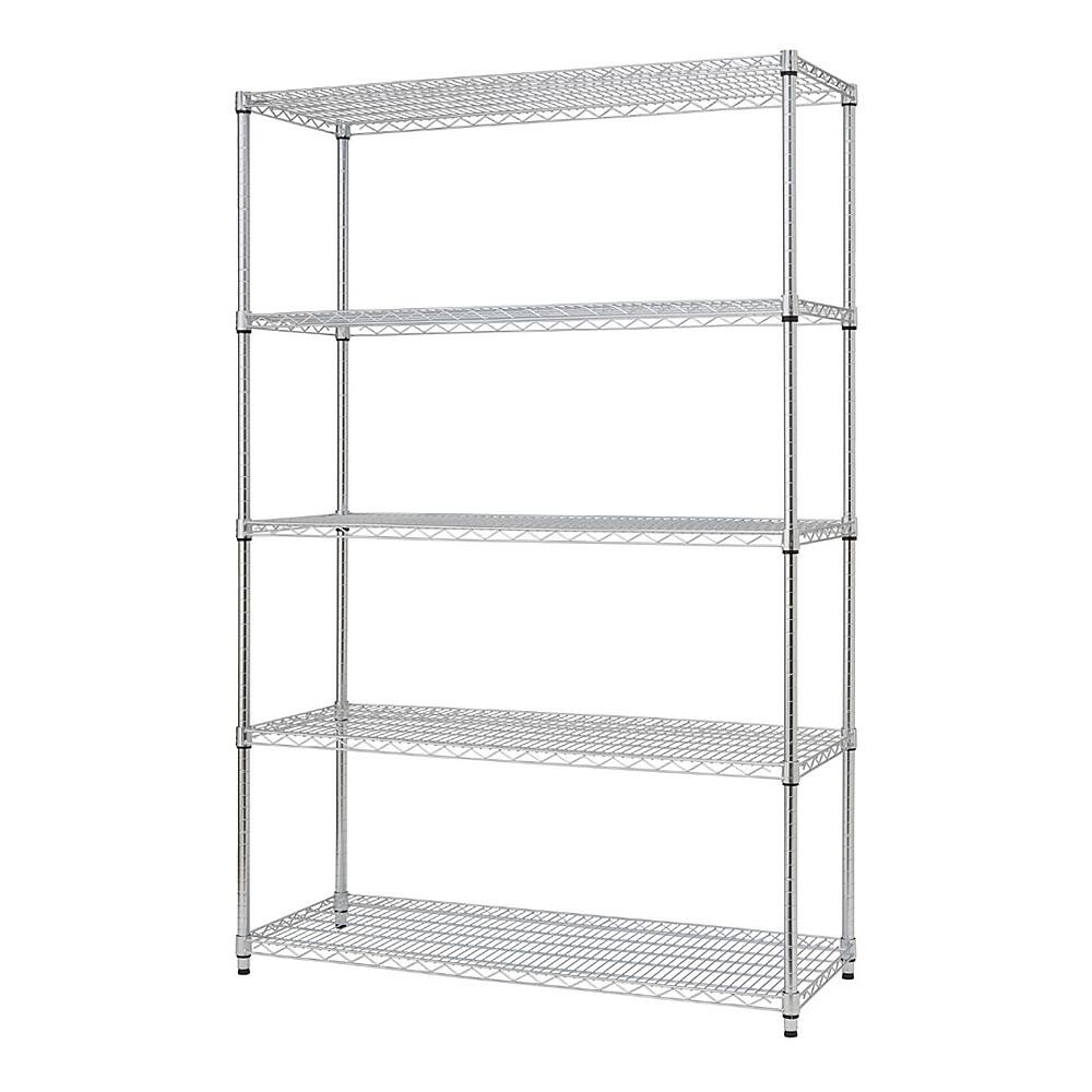 Alt View 12. TRINITY - TRINITY EcoStorage® 5-Tier | 48x18x72 | Commercial Wire Shelving | NSF | Chrome - Chrome.