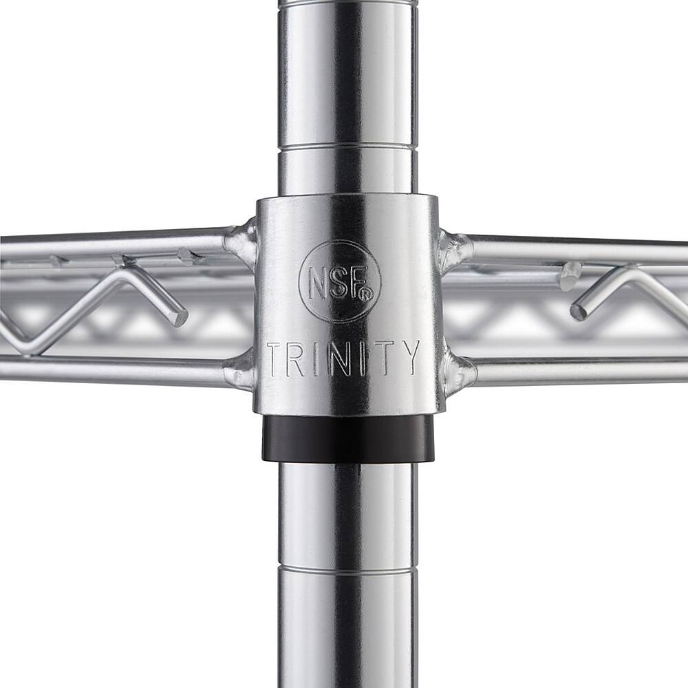 Alt View 13. TRINITY - TRINITY EcoStorage® 5-Tier | 48x18x72 | Commercial Wire Shelving | NSF | Chrome - Chrome.