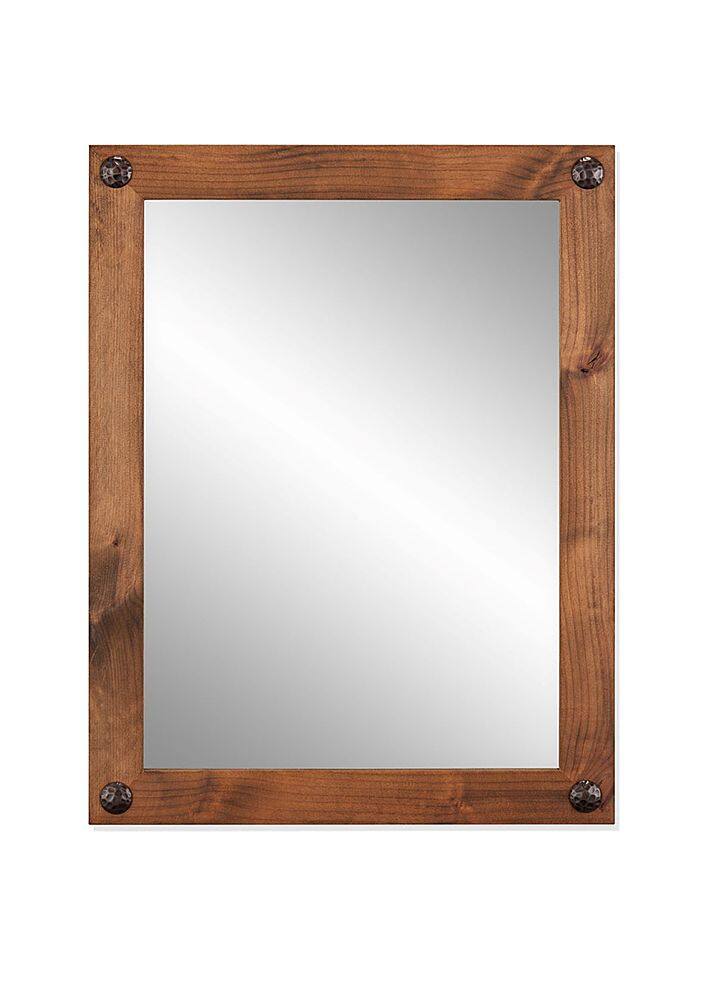 Alt View 12. TRINITY - DRAKESTONE | 24x31 Farmhouse Vanity Mirror w/ Clavos | Walnut - Walnut.