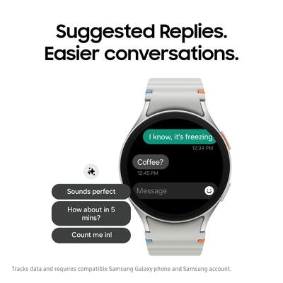 Samsung Galaxy Watch7 Aluminum Smartwatch 44mm LTE Silver (2024 Samsung Galaxy Watch7 Aluminum Smartwatch 44mm LTE Silver (2024
