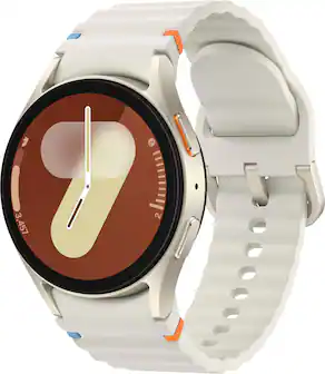 Front. Samsung - Galaxy Watch7 Aluminum Smartwatch 40mm BT - Cream.