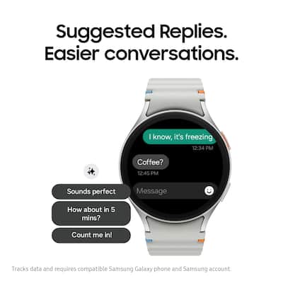 Samsung Galaxy Watch7 Aluminum Smartwatch 44mm BT Silver Samsung Galaxy Watch7 Aluminum Smartwatch 44mm BT Silver