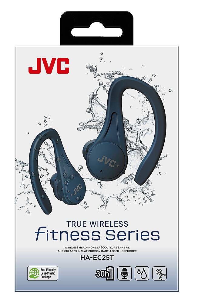 JVC True Wireless Fitness Series Wireless Headphones/Earphones/Earbuds/Couteurs Sans Fil/Kabellose Kopfhörer/Kabelloser Kopfhörer HA-EC25T Eco-Friendly Less-Plastic Package 30h.