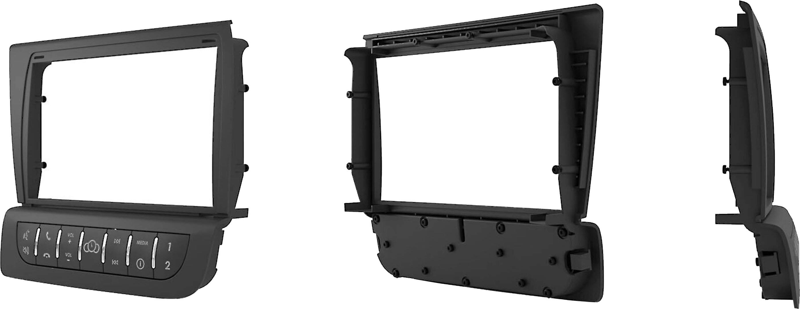 Angle. Maestro - Radio Replacement Dash Kit for 2008-2015 Audi R8. - Black.