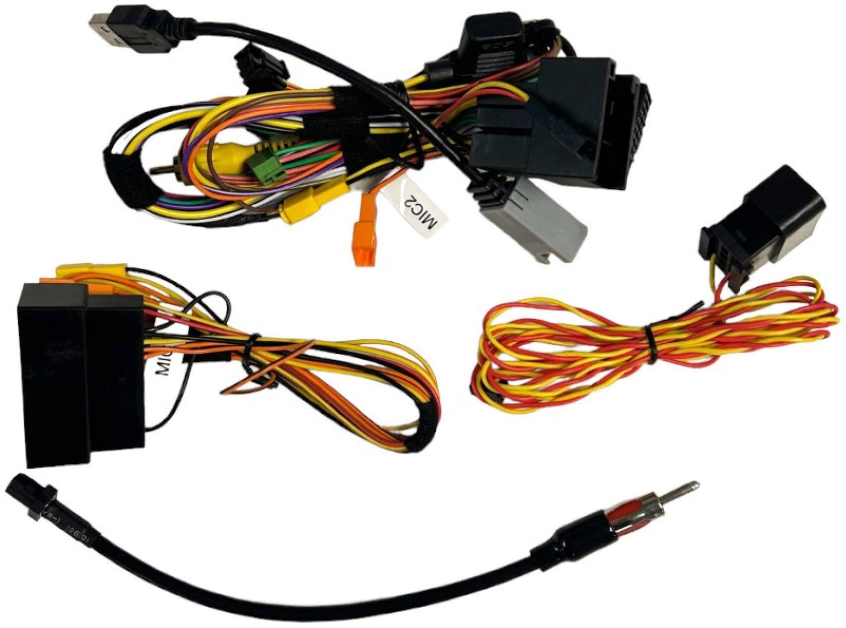 Angle. Maestro - Replacement Dash Kit and T-Harness Solution for 2020 Ford Transit and up - Black.