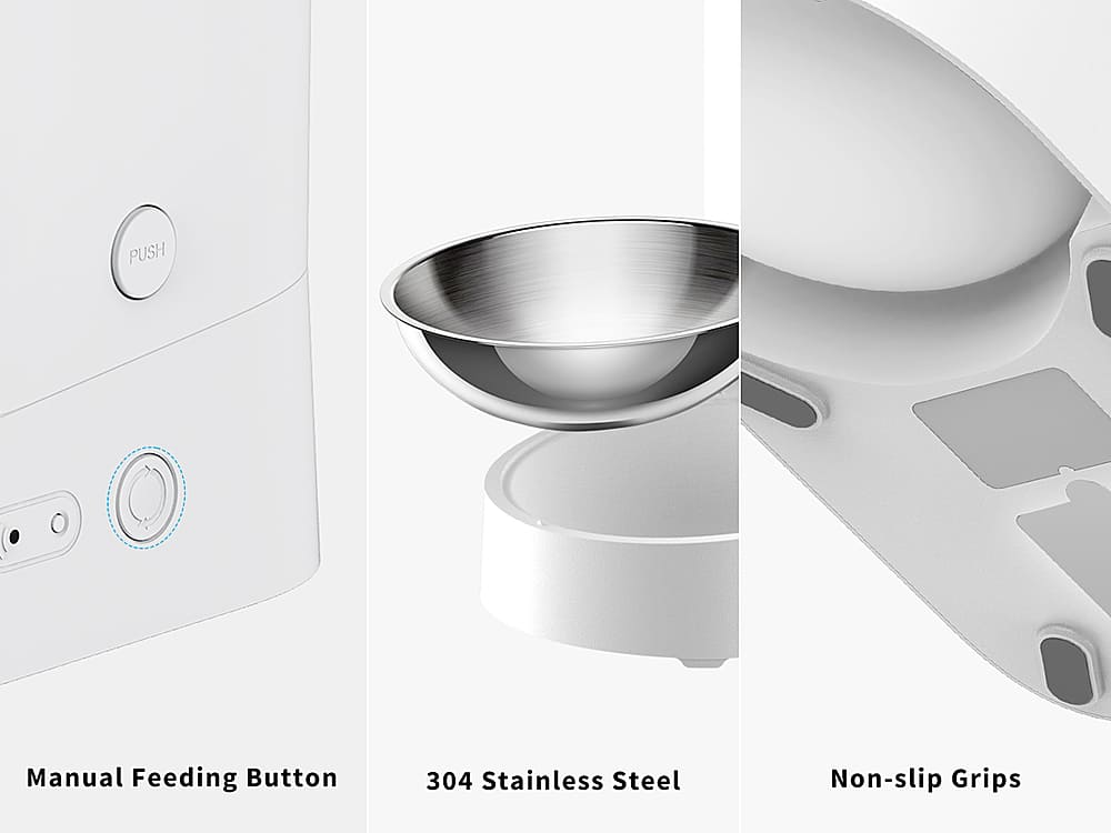 PUSH Manual Feeding Button 304 Stainless Steel Non-slip Grips