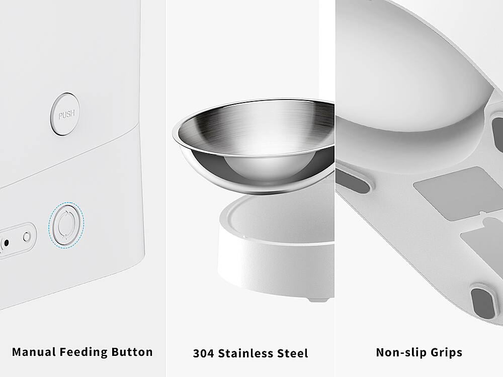 PUSH Manual Feeding Button 304 Stainless Steel Non-slip Grips