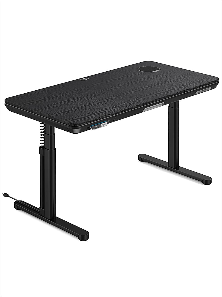 Front. ErgoAV - ErgoFx Height Adjustable Standing Desk with Integrated Power Management - Black.