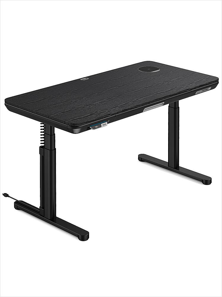 Front. ErgoAV - ErgoFx Height Adjustable Standing Desk with Integrated Power Management - Black.