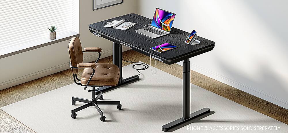 ErgoAV Height Adjustable Standing Desk with Integrated Power