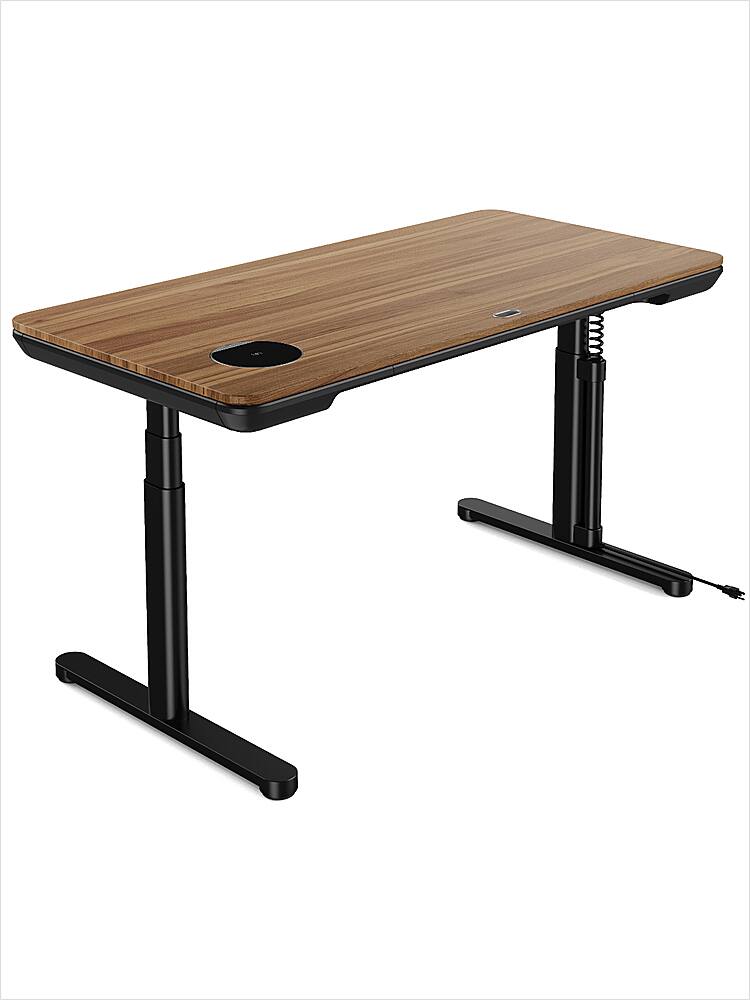 Alt View 12. ErgoAV - ErgoFx Height Adjustable Standing Desk with Integrated Power Management - Walnut.