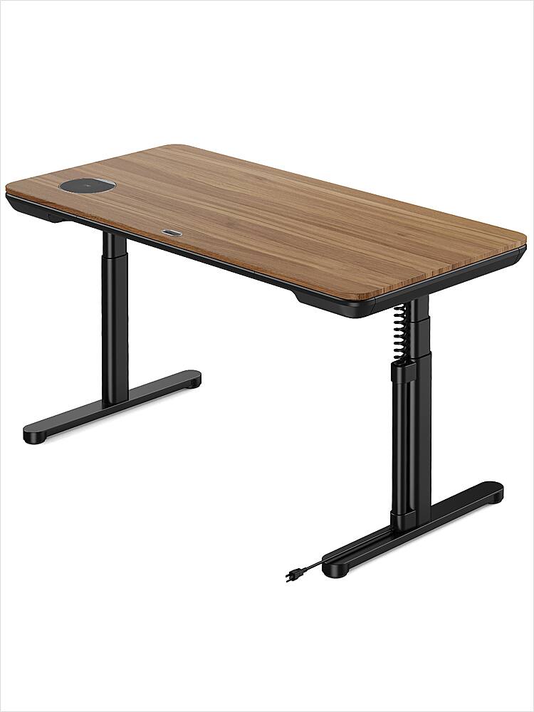 Alt View 14. ErgoAV - ErgoFx Height Adjustable Standing Desk with Integrated Power Management - Walnut.