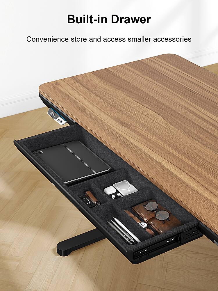 Built-in Drawer: Convenience store and access smaller accessories.