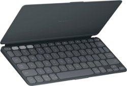 Logitech - Keys-To-Go 2 Slim Portable Bluetooth Keyboard for iPad, iPhone, Mac, and Apple TV With Built-in Cover - Graphite - Front_Zoom