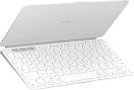Logitech - Keys-To-Go 2 Slim Portable Bluetooth Keyboard for iPad, iPhone, Mac, and Apple TV With Built-in Cover - Pale Gray
