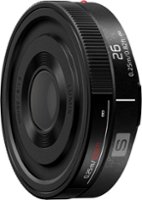 Panasonic - LUMIX S 26mm F8 (S-R26) Fixed Focal Length Pancake Lens for LUMIX S series Camera - Black - Front_Zoom