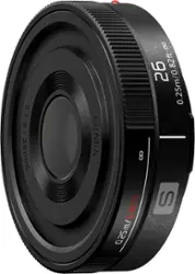 Panasonic - LUMIX S 26mm F8 (S-R26) Fixed Focal Length Pancake Lens for LUMIX S series Camera - Black - Front_Zoom