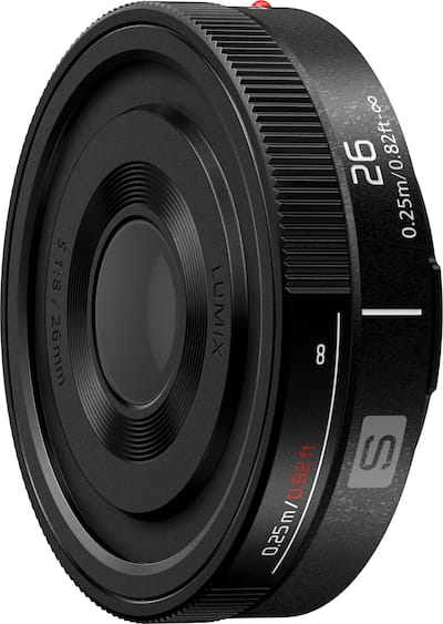 Panasonic LUMIX S 26mm F8 (S R26) Fixed Focal Length Pancake Lens Panasonic LUMIX S 26mm F8 (S R26) Fixed Focal Length Pancake Lens