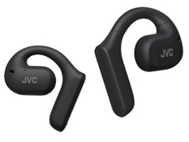 JVC Nearphones Open Ear True Wireless Headphones - Black - Front_Zoom
