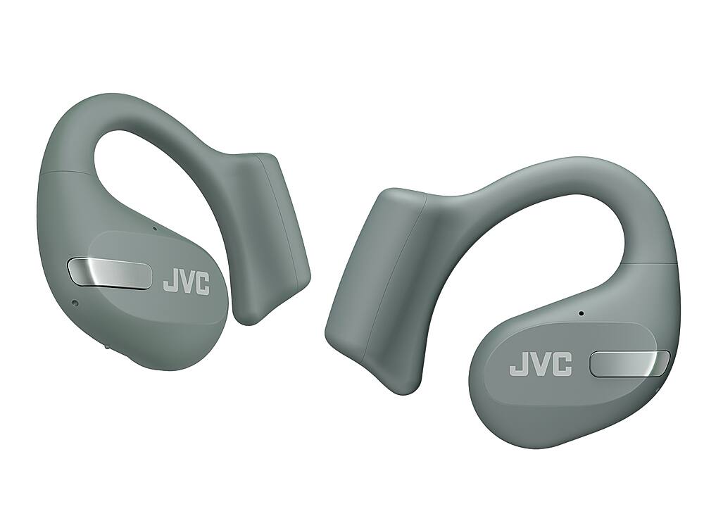 Front. JVC - JVC New Nearphones Open Ear True Wireless Headphones - Green.