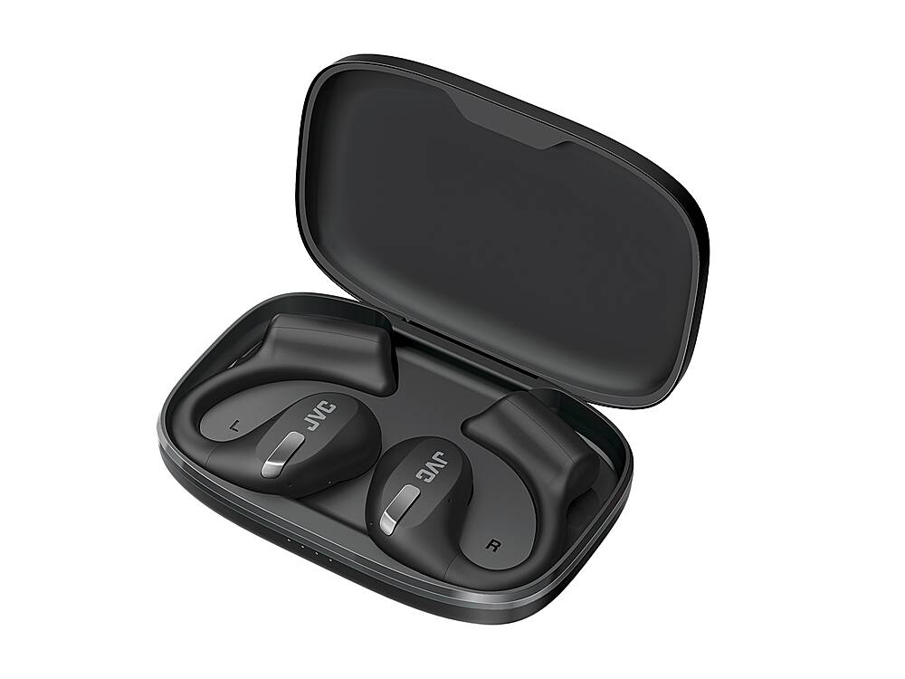 Left. JVC - JVC New Nearphones Open Ear True Wireless Headphones - Black.