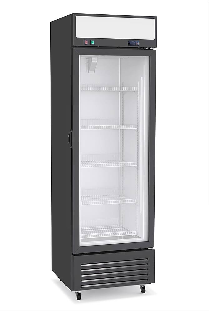 Premium Levella - 11.6 cu. ft. 1-Door Commercial Merchandiser Upright Freezer Glass Door - Black