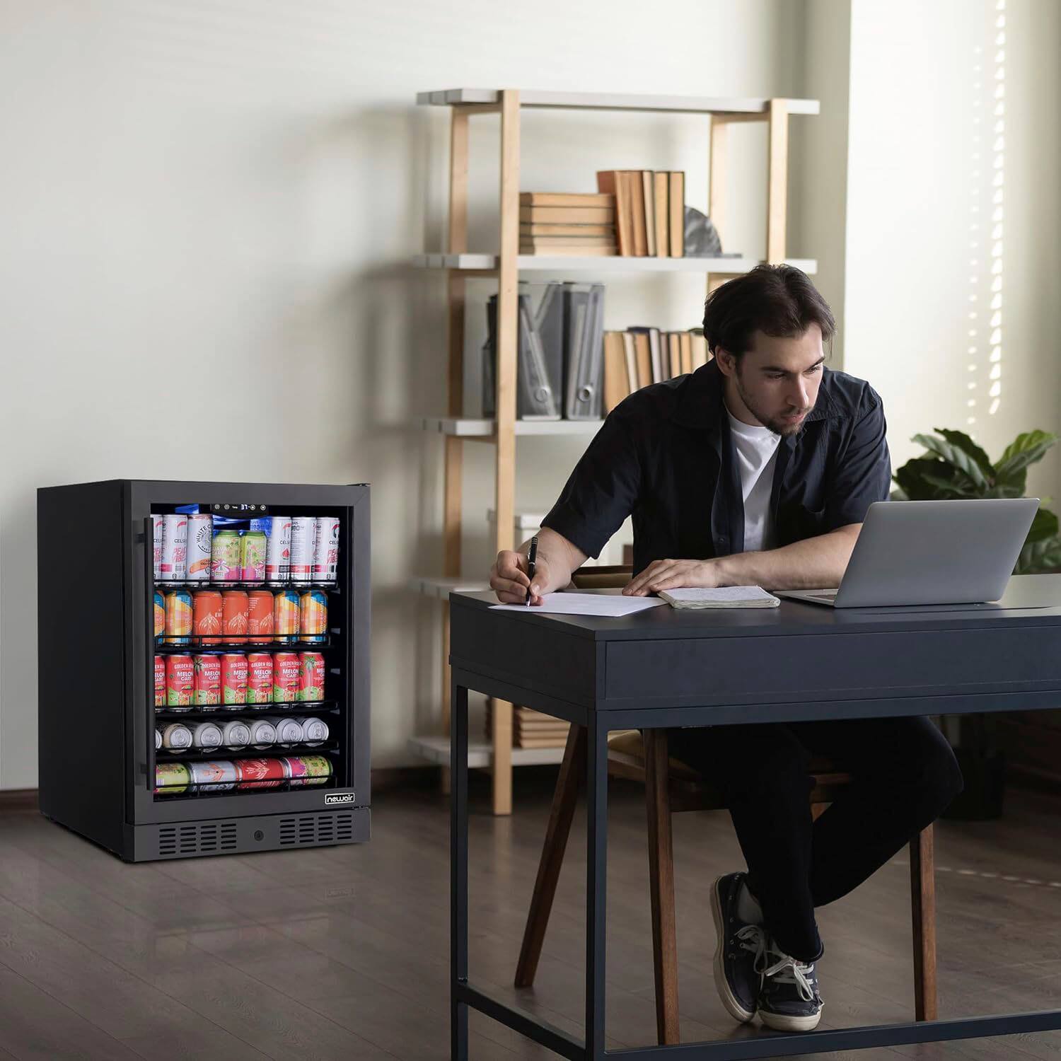 Alt View 12. NewAir - Newair 24" Freestanding or Built-In Fridge - Black.