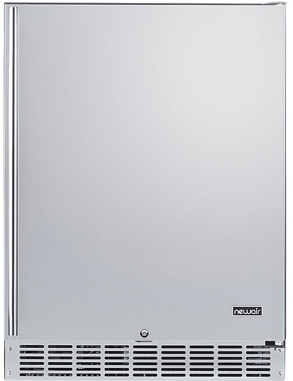 Angle. NewAir - Newair 24" Built-in Outdoor Fridge - Stainless Steel.